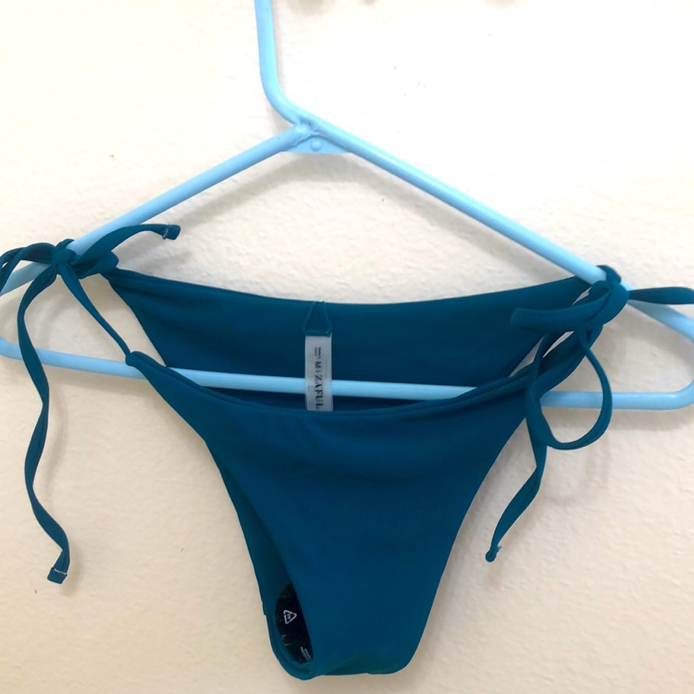 Zaful bikini bottoms.  Emerald green, cute adjustable tie strap. New never worn
